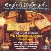 English Madrigals From The Oxford Book - Pro Cantione Antiqua - Musik - ALTO CLASSICS - 0894640001394 - 3. november 2008