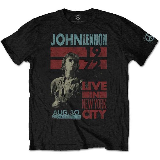 John Lennon Unisex T-Shirt: Live In New York City (XXXXX-Large) - John Lennon - Koopwaar -  - 5056368678394 - 
