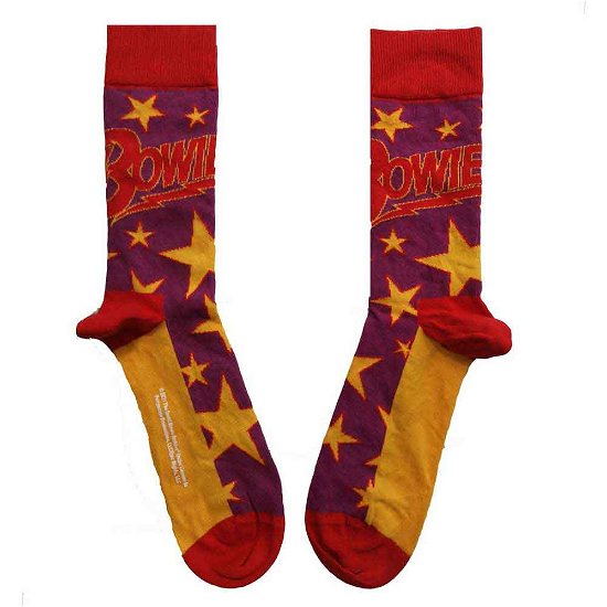 David Bowie Unisex Ankle Socks: Stars Infill (UK Size 7 - 11) - David Bowie - Marchandise -  - 5056368681394 - 