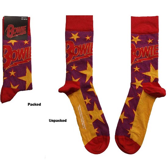 David Bowie Unisex Ankle Socks: Stars Infill (UK Size 7 - 11) - David Bowie - Merchandise -  - 5056368681394 - 