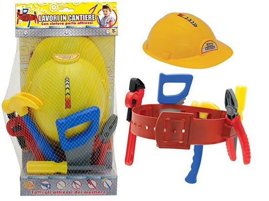 Teorema: Teo'S - Construction Site Work Set With Helmet 7 Access - Teorema - Gadżety - Teorema-Liberaonline - 8017967637394 - 