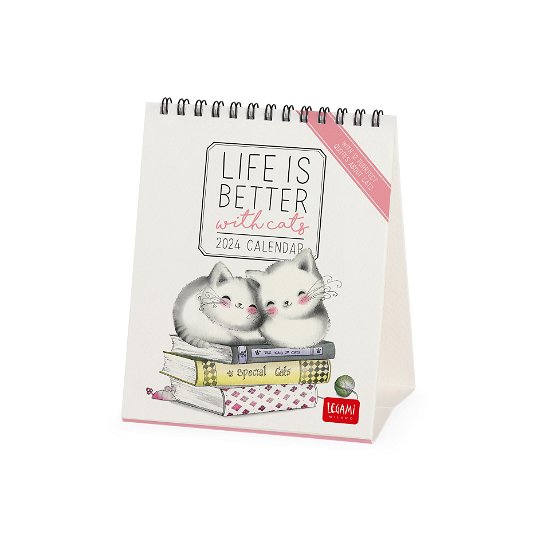 Cover for Legami · Desk Calendars - 2024 Desk Calendar - Sketchy Cats - 12x14.5 - Cats (Taschenbuch) (2023)