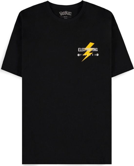 Pokemon T-Shirt Black Pikachu Electrifying Line-ar -  - Merchandise -  - 8718526191394 - 1. maj 2024