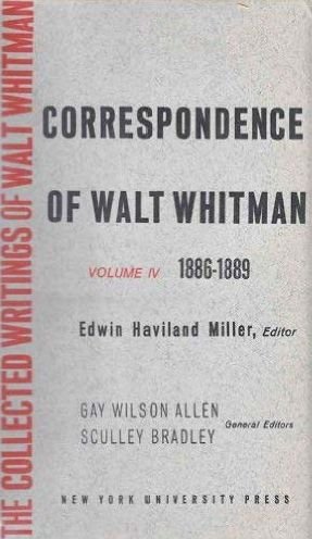 Cover for Walt Whitman · The Correspondence of Walt Whitman (Vol. 5) (Innbunden bok) (1969)