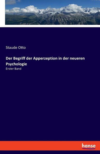 Cover for Otto · Der Begriff der Apperzeption in de (Bog) (2019)