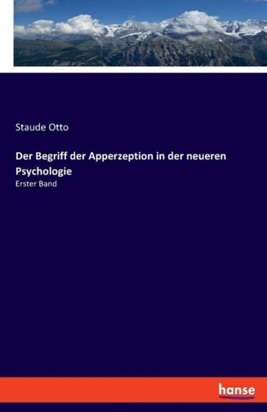 Cover for Otto · Der Begriff der Apperzeption in de (Book) (2019)