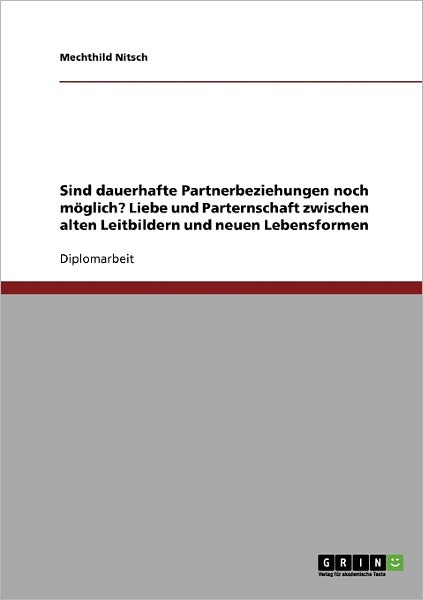 Cover for Nitsch · Sind dauerhafte Partnerbeziehung (Book) [German edition] (2013)