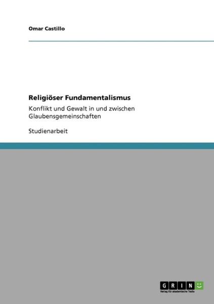 Cover for Castillo · Religiöser Fundamentalismus (Book) [German edition] (2011)