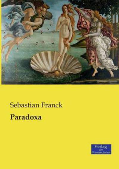 Cover for Sebastian Franck · Paradoxa (Paperback Book) (2019)