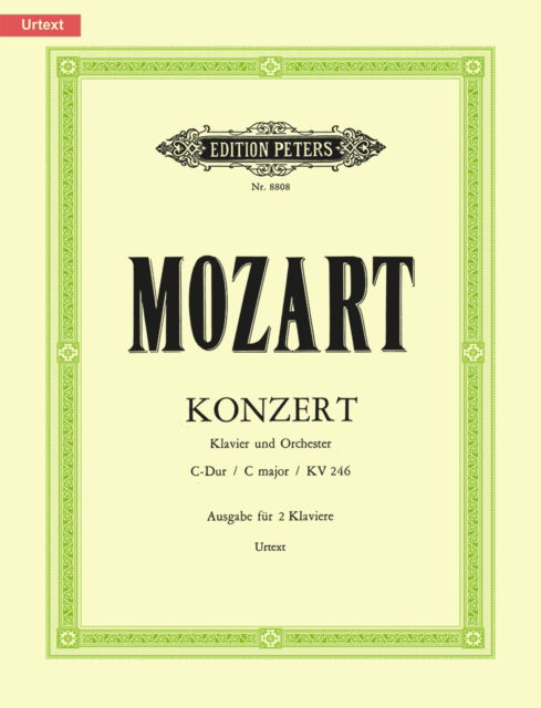 Cover for Wolfgang Amadeus Mozart · Concerto No. 8 in C K246 (Sheet music) (2001)