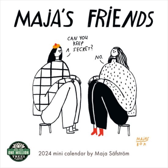 Maja'S Friends 2024 Mini Calendar - Safstrom, Maja (Maja Safstrom) - Produtos - Amber Lotus - 9798898000394 - 1 de julho de 2023