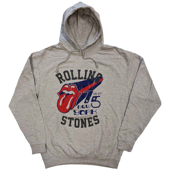 Cover for The Rolling Stones · The Rolling Stones Unisex Pullover Hoodie: New York '75 (Grey) (Hoodie)