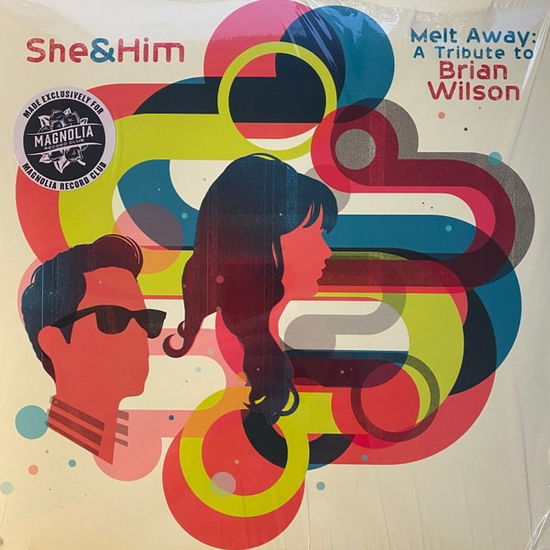 Cover for She &amp; Him · Melt Away: A Tribute To Brian Wilson (Limited Edition, Orange Marble Colored Vinyl) (VINIL) (2022)
