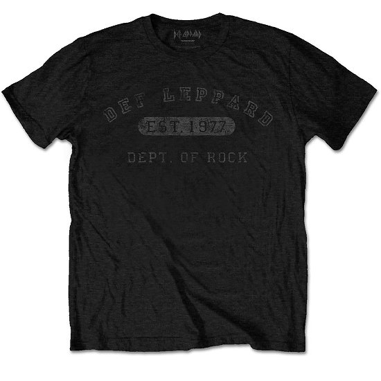 Cover for Def Leppard · Def Leppard Unisex T-Shirt: Collegiate Logo (T-shirt) [size S] [Black - Unisex edition]