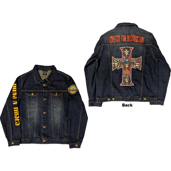 Guns N' Roses Unisex Denim Jacket: Appetite For Destruction (Back Print) - Guns N Roses - Merchandise -  - 5056561014395 - 