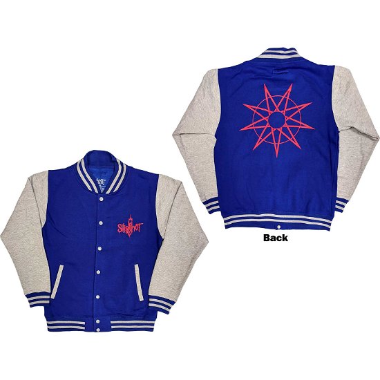 Slipknot Unisex Varsity Jacket: 9 Point Star (Back Print) - Slipknot - Marchandise -  - 5056561069395 - 