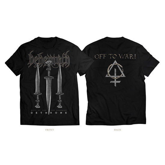 Behemoth Unisex T-Shirt: Off To War! (Black) (Back Print) - Behemoth - Merchandise -  - 5056737219395 - November 20, 2023