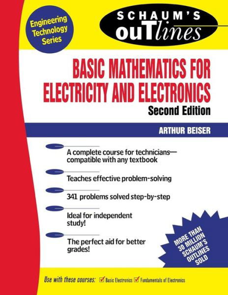 Cover for Emeritus Arthur Beiser · Schaum's Outline of Basic Mathematics for Electricity and Electronics (Pocketbok) (1993)