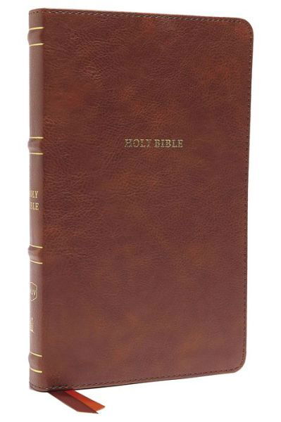 Cover for Thomas Thomas Nelson · NKJV, Thinline Bible, Leathersoft, Brown, Red Letter Edition, Comfort Print (Bok) (2020)