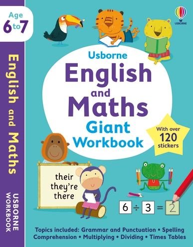 Cover for Holly Bathie · Usborne English and Maths Giant Workbook 6-7 - Usborne Workbooks (Paperback Book) (2022)