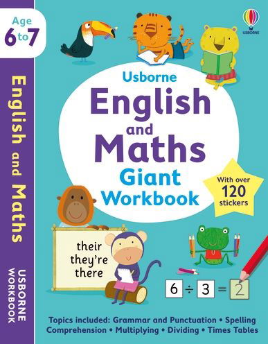 Usborne English and Maths Giant Workbook 6-7 - Usborne Workbooks - Holly Bathie - Książki - Usborne Publishing Ltd - 9781803704395 - 1 września 2022