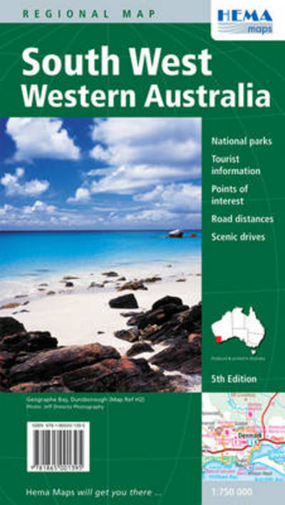 Hema Maps: Western Australia South West - Hema Maps - Książki - Hema Maps - 9781865001395 - 31 stycznia 2007