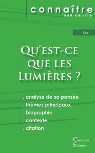 Cover for Emmanuel Kant · Fiche de lecture Qu'est-ce que les Lumieres ? De Emmanuel Kant (Analyse philosophique de reference et resume complet) (Pocketbok) (2017)
