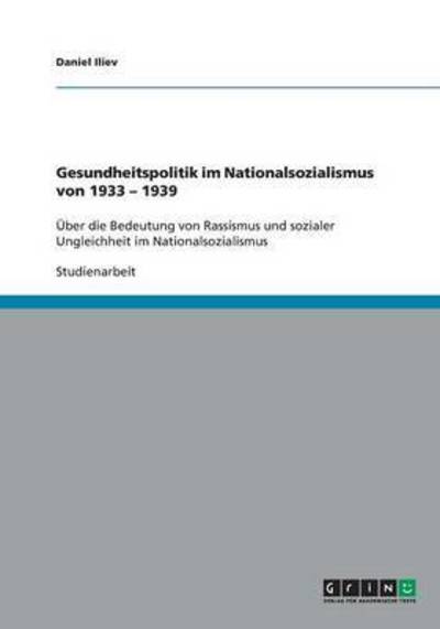 Cover for Iliev · Gesundheitspolitik im Nationalsoz (Book) [German edition] (2008)