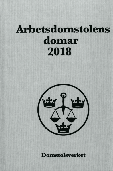 Cover for Arbetsdomstolens domar årsbok 2018 (AD) (N/A) (2019)
