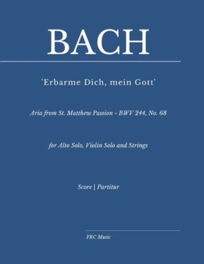 Cover for Johann Sebastian Bach · Erbarme Dich, mein Gott (Taschenbuch) (2020)
