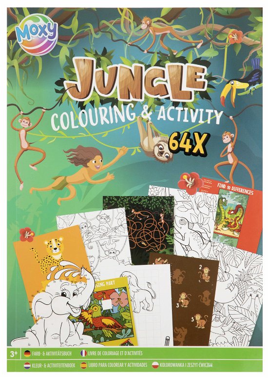 KREA: Male- og aktivitetsbog - Jungle, A4, 64 sider - Creative Craft Group - Merchandise - Legind - 8715427088396 - 13. mars 2024
