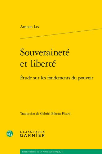 Cover for Amnon Lev · Souverainete Et Liberte (Paperback Book) (2020)