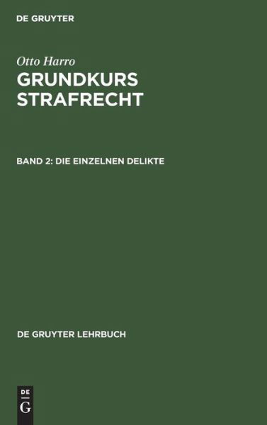 Cover for Harro Otto · Grundkurs Strafrecht (Bog) [1. Aufl. edition] (1977)