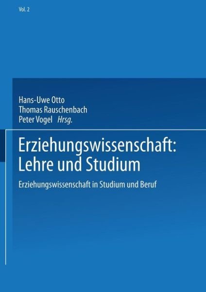 Cover for Hans-uwe Otto · Erziehungswissenschaft: Lehre Und Studium (Paperback Book) [2002 edition] (2014)
