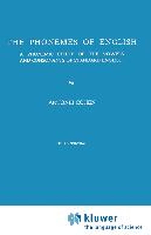 Cover for A. Cohen · The Phonemes of English: A Phonemic Study of the Vowels and Consonants of Standard English (Taschenbuch) [1971 edition] (1971)