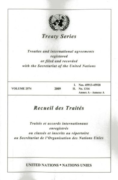 Cover for United Nations · Treaty Series 2574 - Treaty Series (Paperback Book) (2013)
