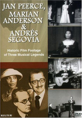 Cover for Jan Peerce · Jan Peerce, Marian Anderson &amp; Andres Segovia (DVD) (1990)