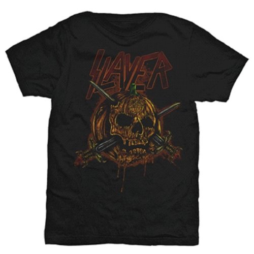 Slayer Unisex T-Shirt: Skull Pumpkin - Slayer - Produtos - Global - Apparel - 5055295392397 - 