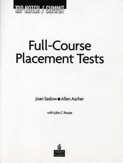 Cover for Joan Saslow · Top Notch / Summit Full Course Placement Tests with Audio CD (Pocketbok) (2006)