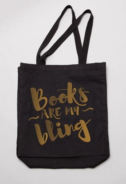 Cover for Gibbs Smith · Books Are My Bling Tote. Black - Love Lit (Print) (2018)