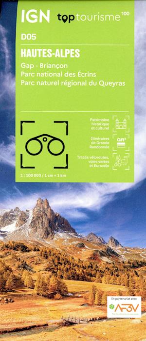 Cover for Hautes-Alpes - Gap Briancon PN Ecrins PNR Queyras - TOP 100 (Map) (2024)