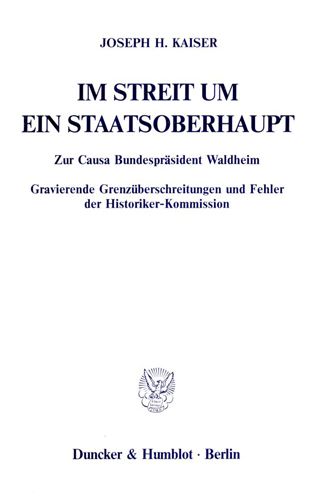 Cover for Kaiser · Im Streit um ein Staatsoberhaupt (Book) (1988)