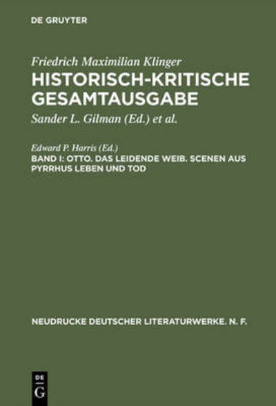 Cover for Friedrich Maximilian Klinger · Otto. Das leidende Weib. Scenen aus Pyr (Book) (1987)