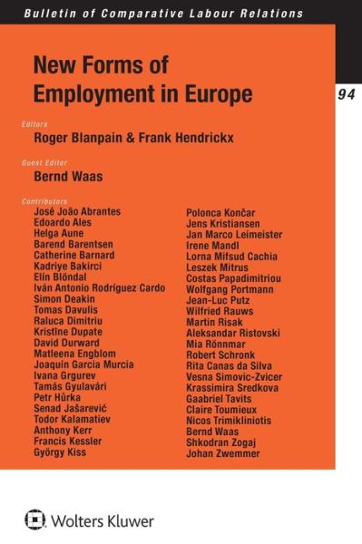 Cover for Roger Blanpain · New Forms of Employment in Europe - Bulletin of Comparative Labour Relations Series (Paperback Book) (2016)