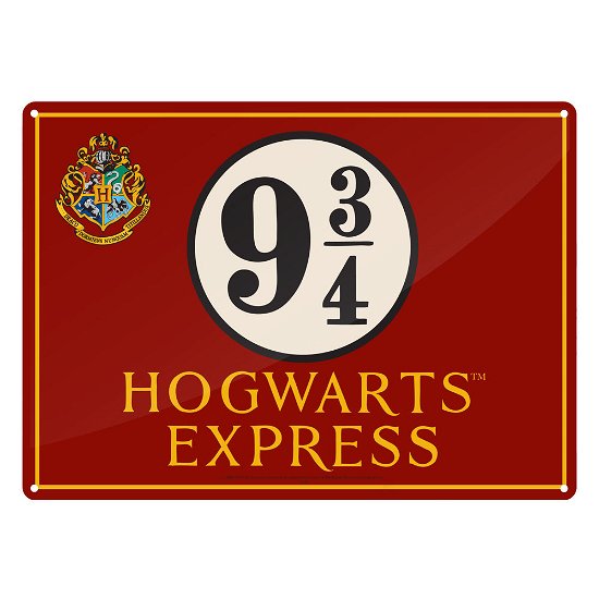 Metal Poster 21 X 15 - Hogwarts Exp - Harry Potter - Produtos - HALF MOON BAY - 5055453443398 - 
