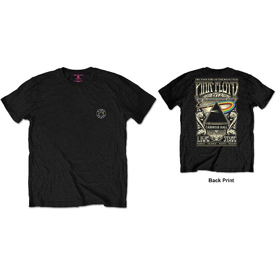 Pink Floyd Unisex T-Shirt: Carnegie Hall (Back Print / Retail Pack) - Pink Floyd - Fanituote -  - 5056170679398 - 