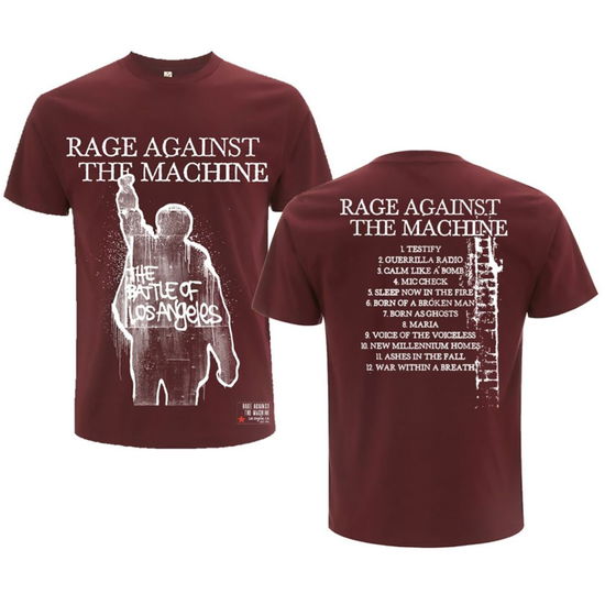 Cover for Rage Against The Machine · Rage Against The Machine Unisex T-Shirt: BOLA Album Cover (Back Print) (T-shirt) [size S] [Red - Unisex edition] (2020)