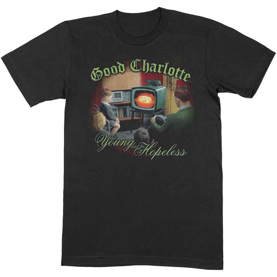 Cover for Good Charlotte · Good Charlotte Unisex T-Shirt: Young &amp; Hopeless (Black) (T-shirt) [size S] [Black - Unisex edition] (2021)