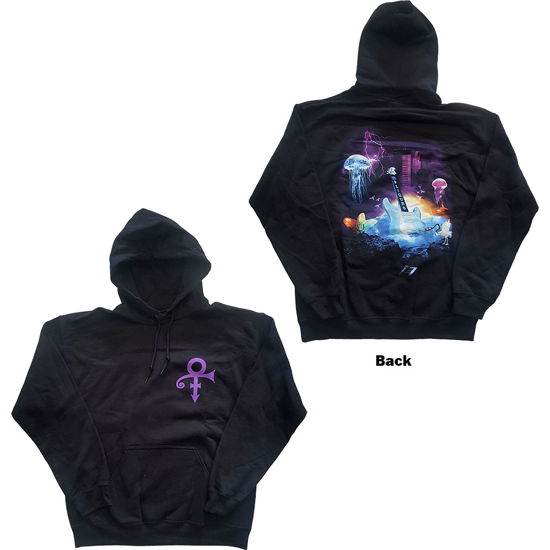 Cover for Prince · Prince Unisex Pullover Hoodie: Lotus Flower (Back Print) (Hoodie) [size XXL] [Black - Unisex edition]