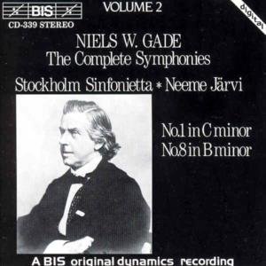 Symphonies 1 & 8 - Gade / Jarvi / Stockholm Sinfonietta - Musiikki - Bis - 7318590003398 - maanantai 19. huhtikuuta 1993
